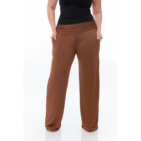Plus Size Solid Palazzo Pants - Picture 1 of 3